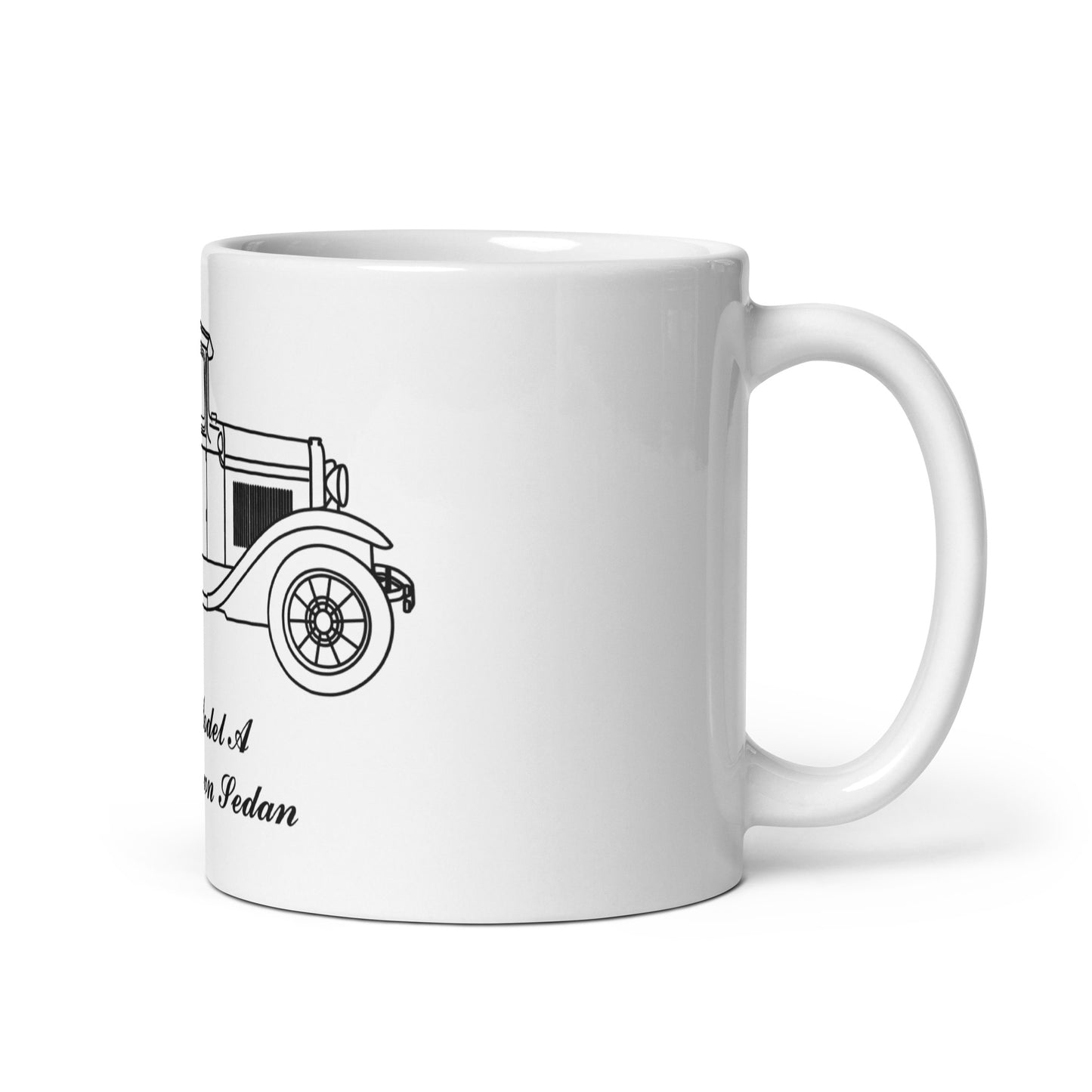 1930 Fordor Town Sedan White Mug