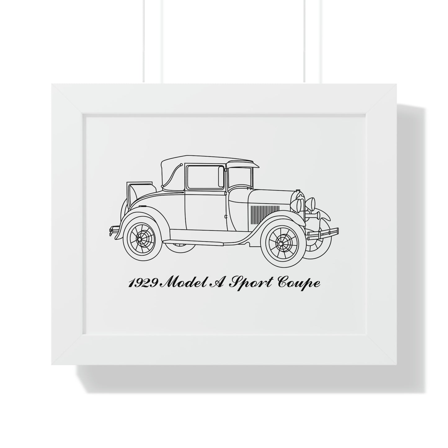 1929 Sport Coupe Framed Drawing