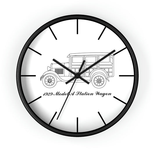 1929 Station Wagon Wall Clock