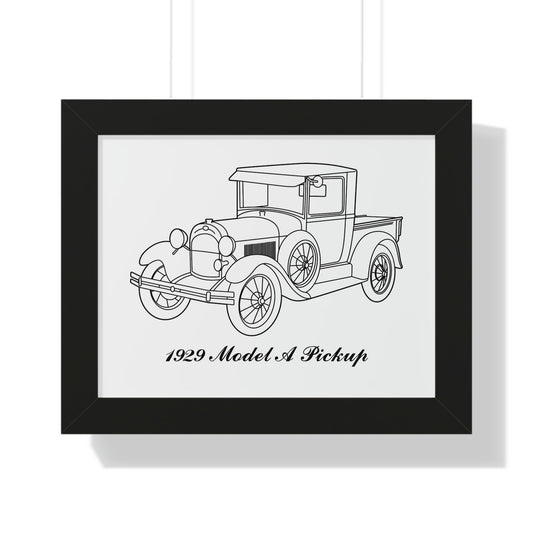 1929 Pickup Framed Drawing