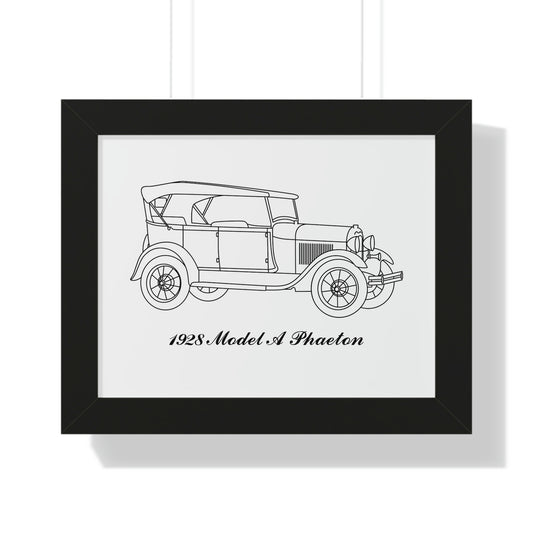 1928 Phaeton Framed Drawing