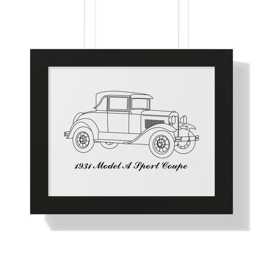 1931 Sport Coupe Framed Drawing