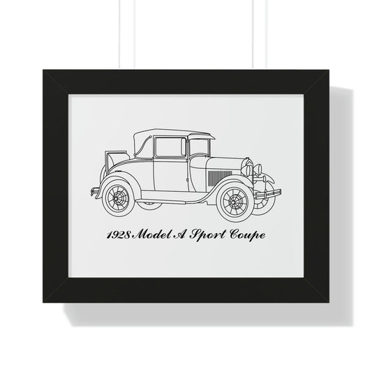 1928 Sport Coupe Framed Drawing