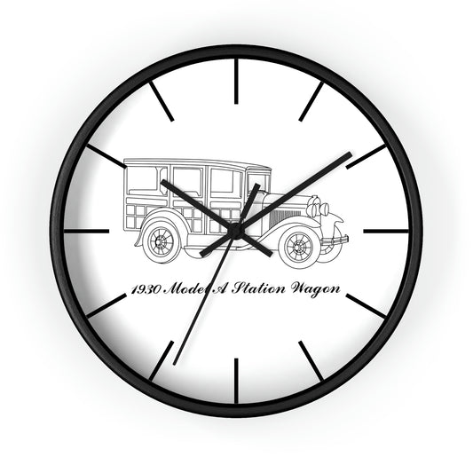 1930 Station Wagon Wall Clock