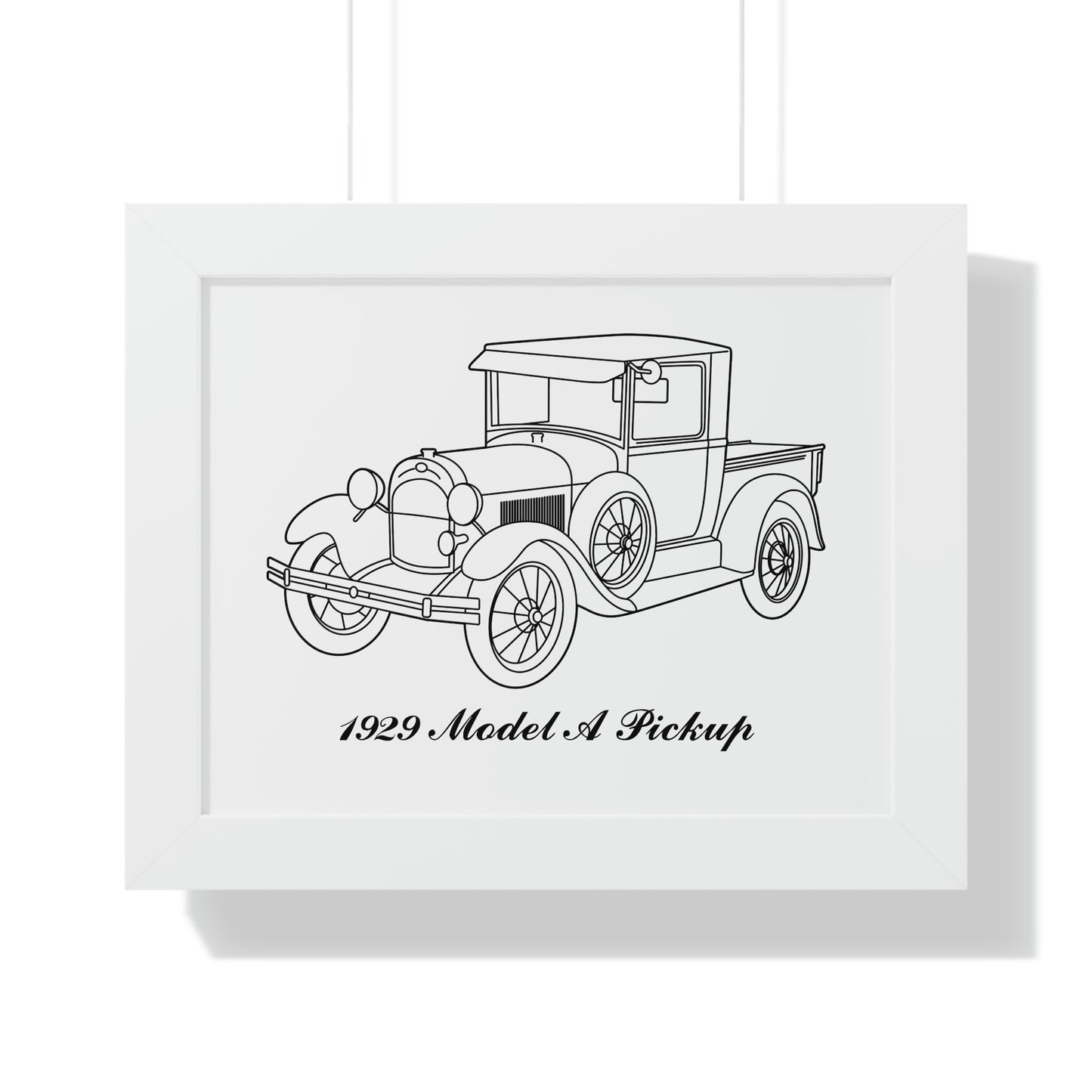 1929 Pickup Framed Drawing