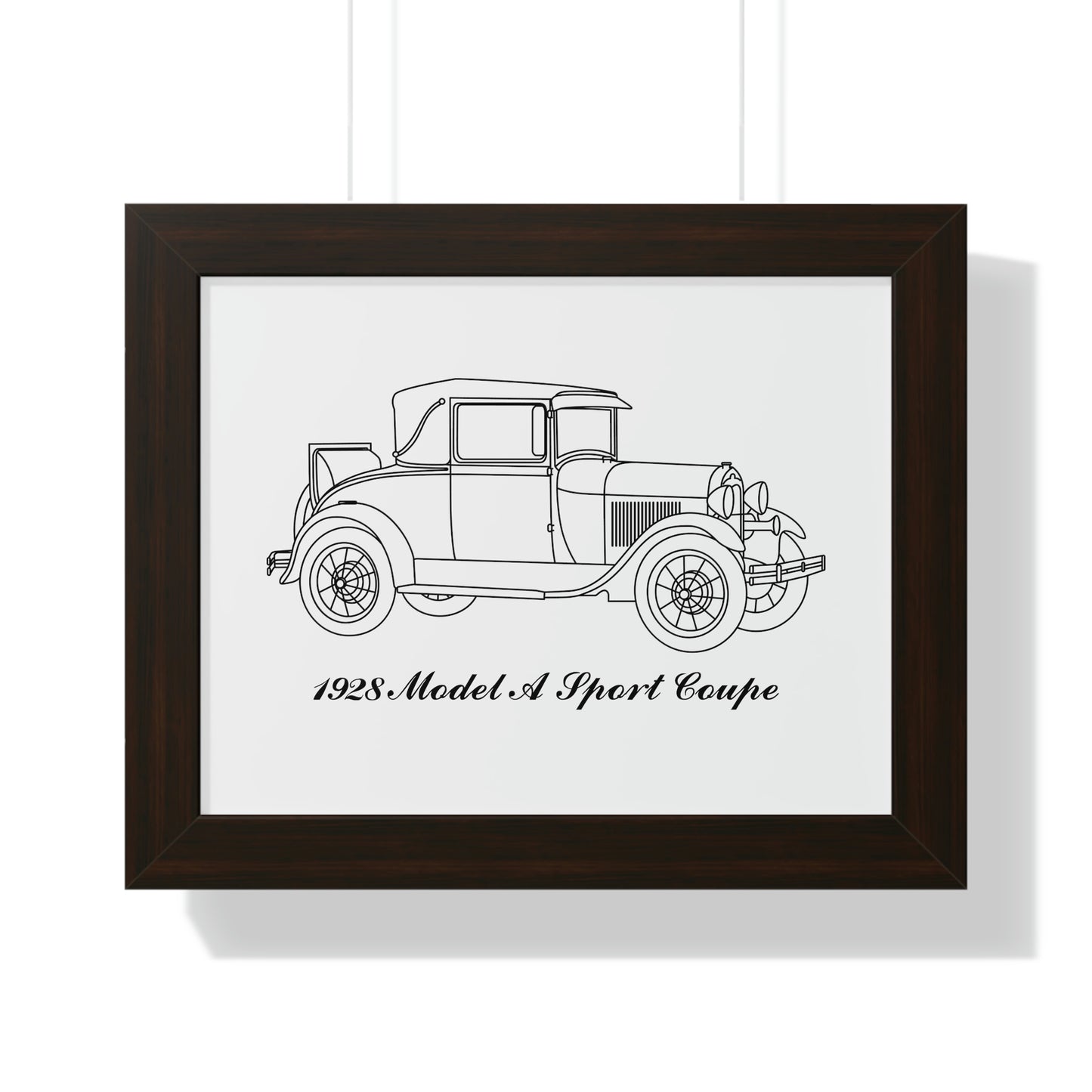 1928 Sport Coupe Framed Drawing