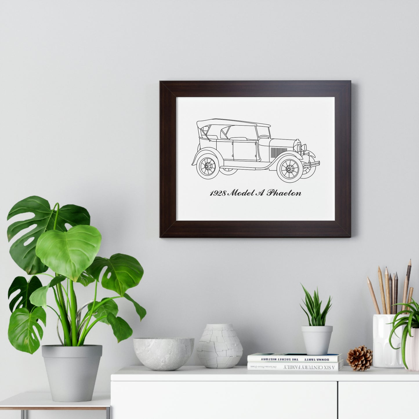 1928 Phaeton Framed Drawing