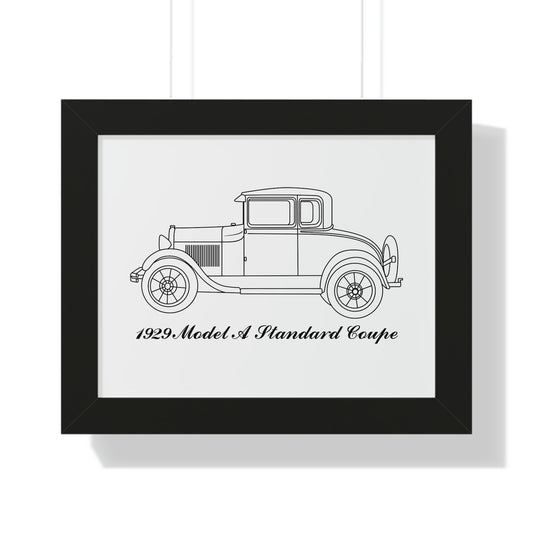 1929 Standard Coupe Framed Drawing